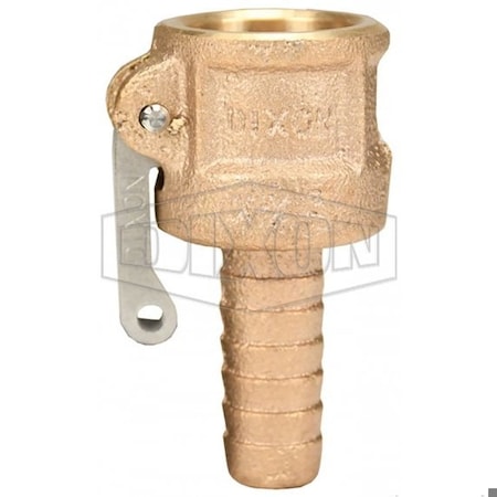 Dixon Type-C Cam and Groove Coupler, 1/2 in Nominal, Female Coupler x Hose Shank End Style, Brass, Domesti 50-C-BR